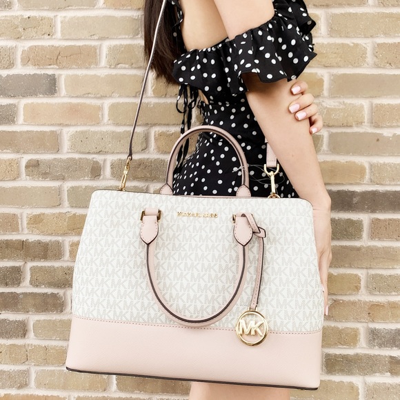 Michael Kors Large Savannah satchel vanilla Pink - Picture 3 of 8